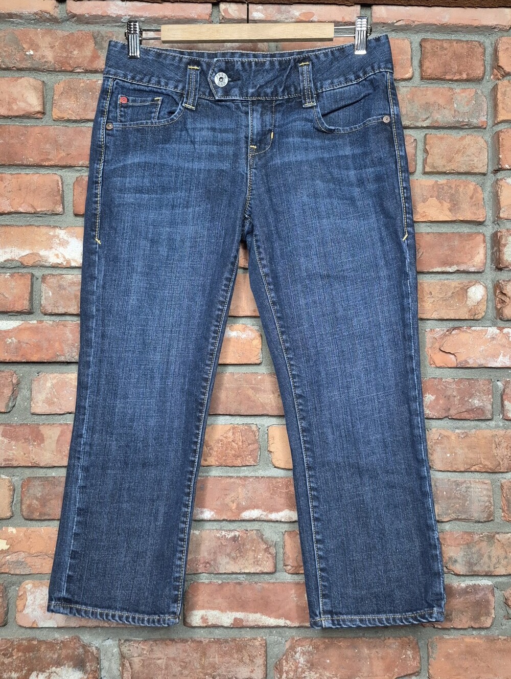 GAP 1969 Limited Edition Jeans Size 6 Low Rise Straight Crop Dark Wash Stretch
